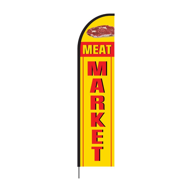 Market Advertising Feather Flag