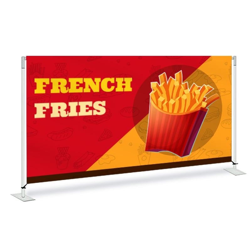 French Fries Print Barricade Barrier Stand