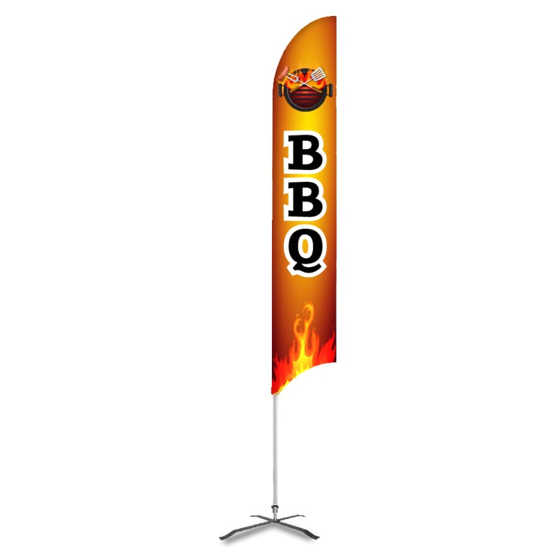Brown BBQ Feather Flag