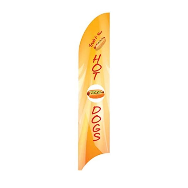 Fresh & Hot - Hot Dog G7 Feather Banner Flag In Orange Color