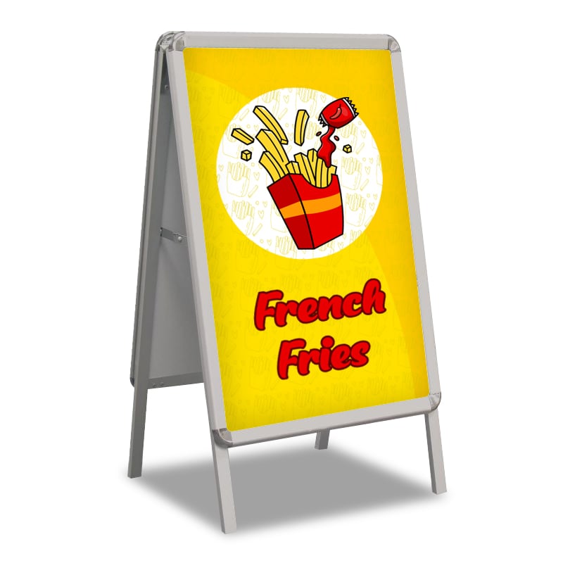 French Fries Print A Frame Sidewalk Sign