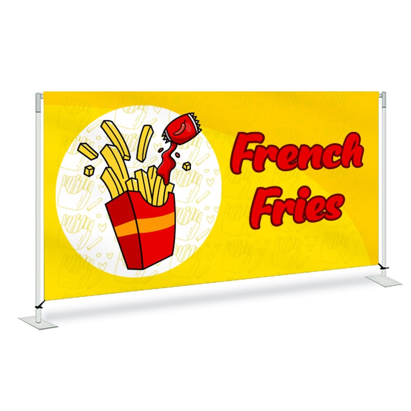 French Fries Print Fabric Barrier System
