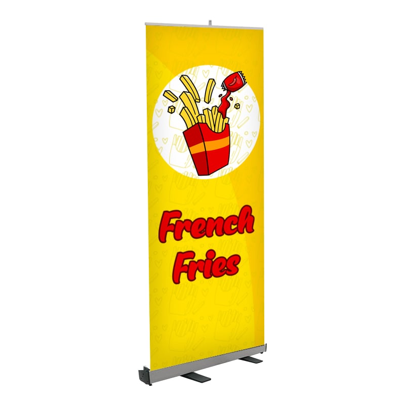 French Fries Print Roll UP Banner Stand 33 x 80 Inches