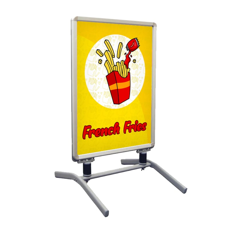 French Fries Print Snap Open Springster Sidewalk Sign
