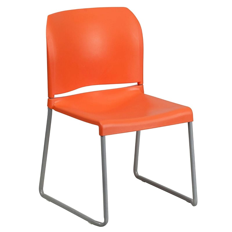 Full Back Contoured Stacking Chair with Sled Base