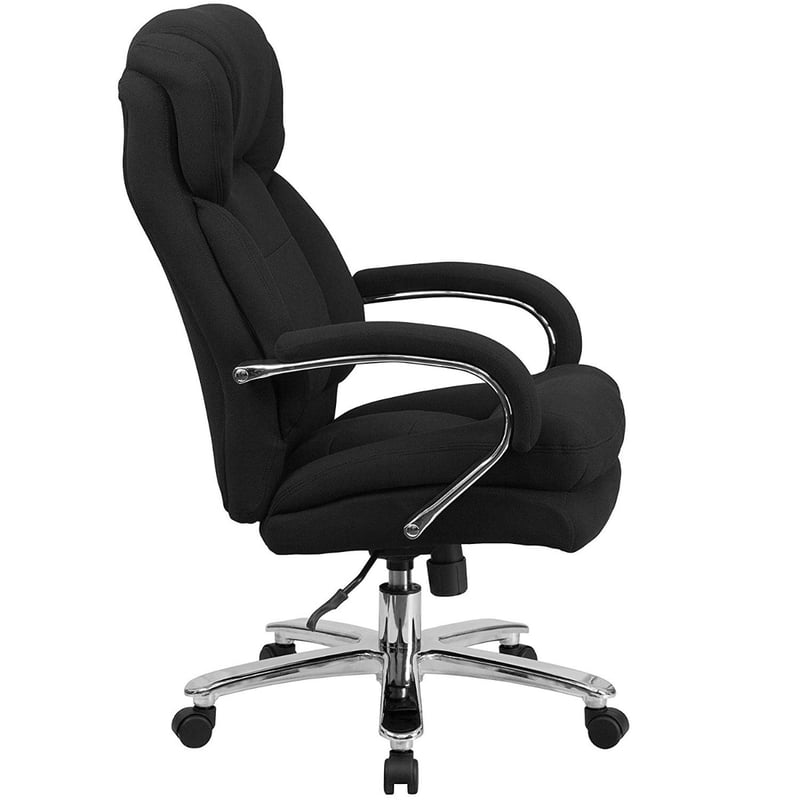 High Back and Headrest Fabric Executive Swivel Office Chair Loop Arms