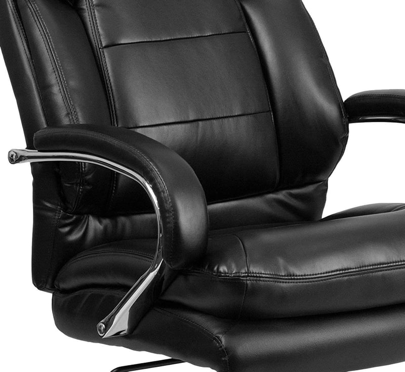 High Back Headrest Leather Executive Swivel Office Chair Loop Arms