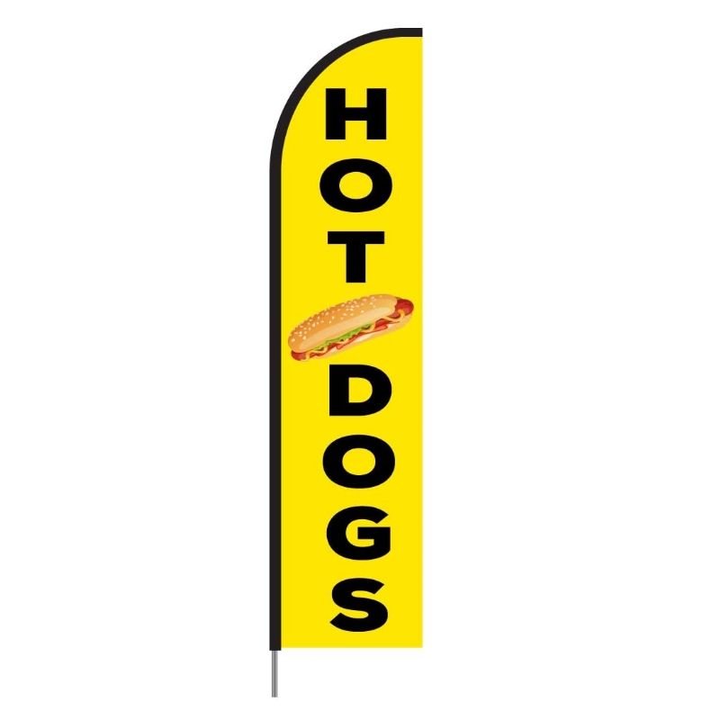 Best Hot Dog in Town Feather Flag Banner