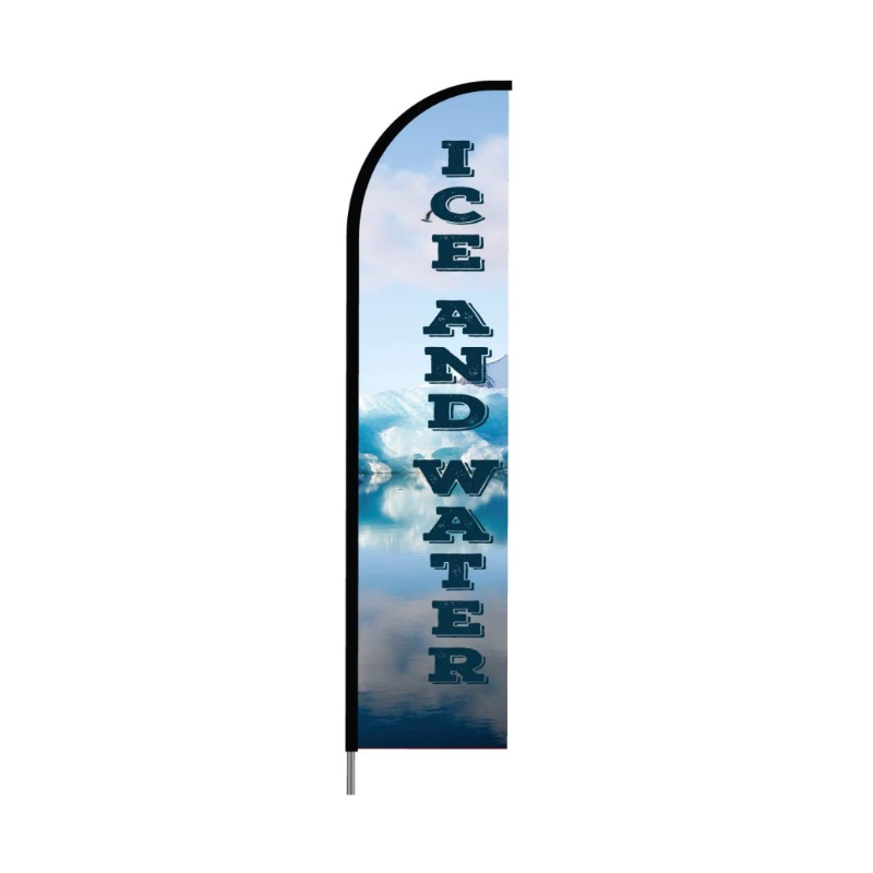 Ice and Water Print Feather Flag