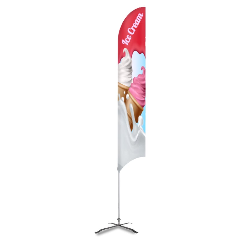 Ice Cream Feather flag Banner Stand
