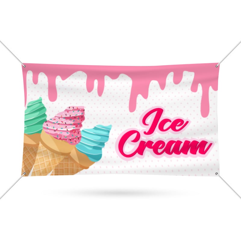 Ice Cream Vinyl Banner for Restaurant