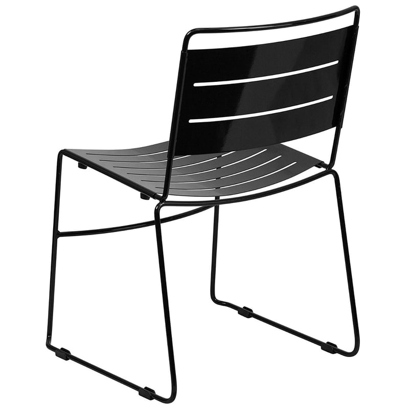 Indoor/Outdoor Metal Stack Chair with Backrest