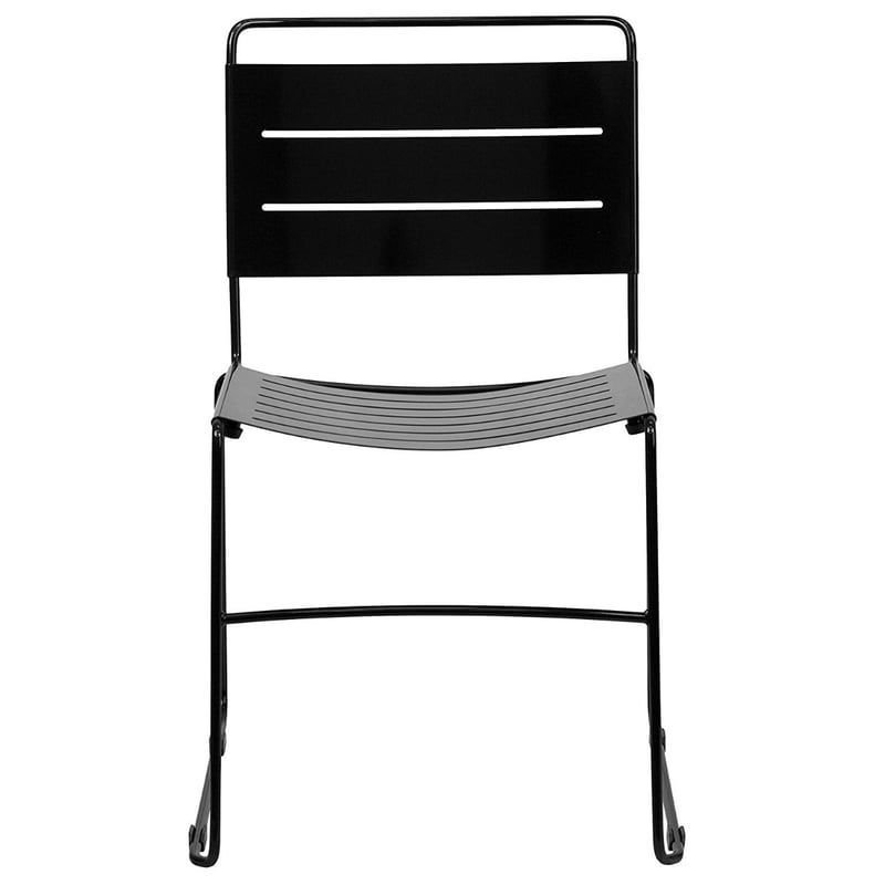 Indoor/Outdoor Metal Stack Chair with Backrest
