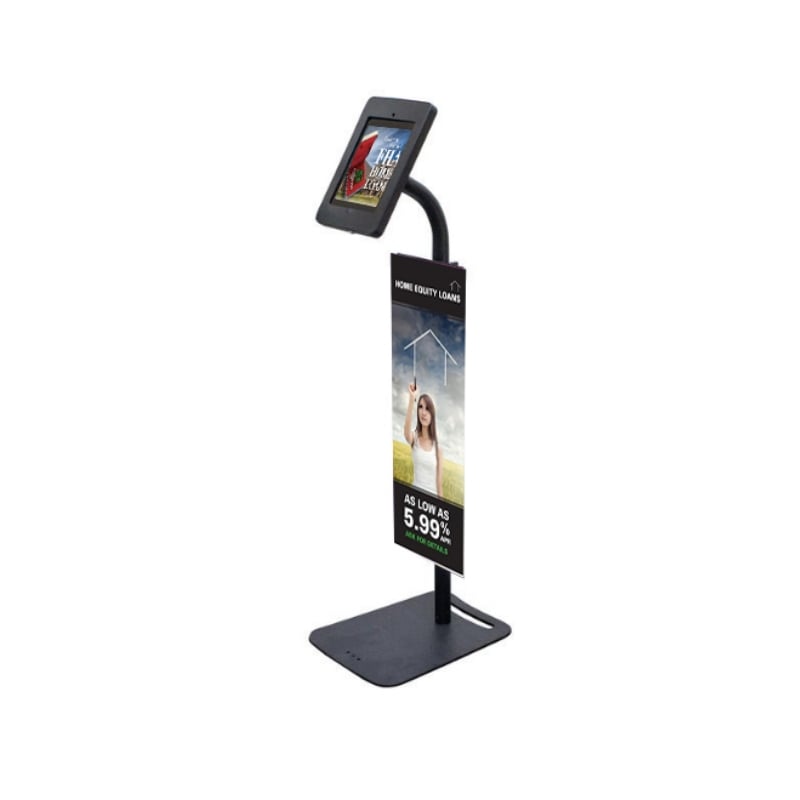 Tablet Display Stand with Attached Banner