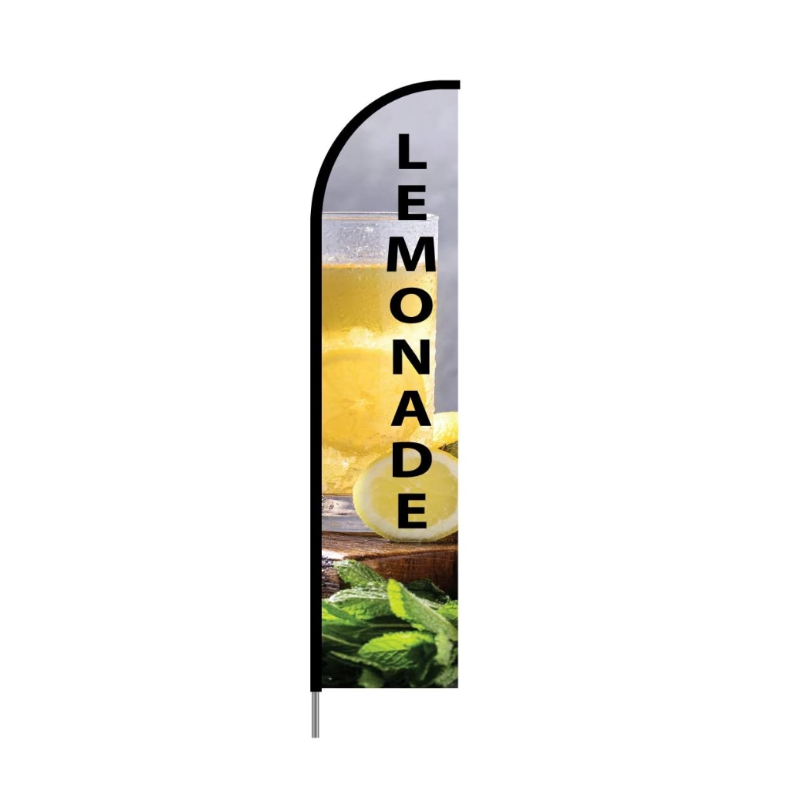 Lemonade Print Feather Flag for Restaurant