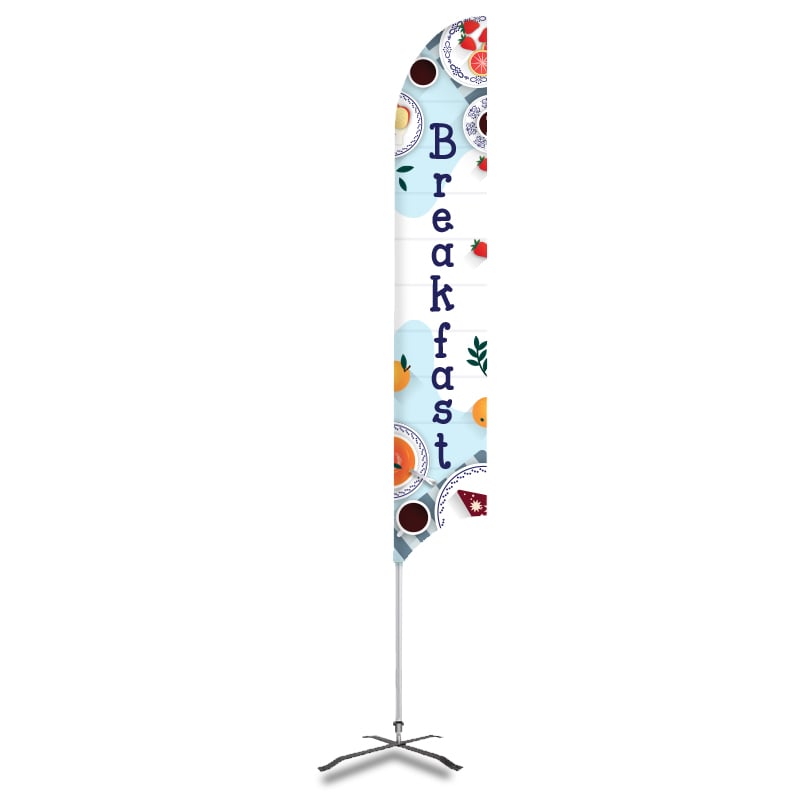 Breakfast Print Feather Flag Banner