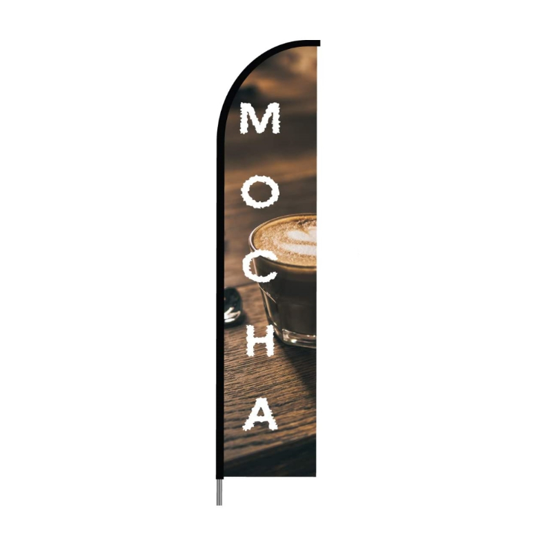 Mocha Print Feather Flag