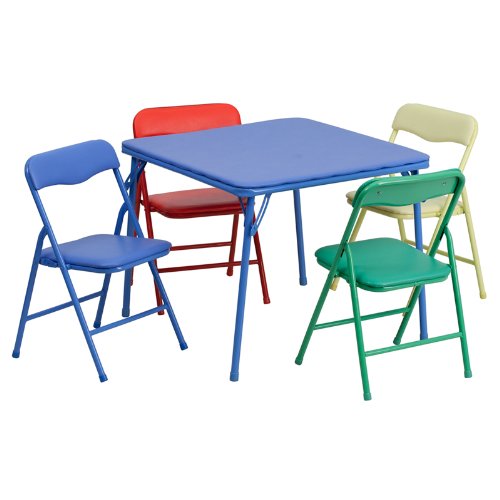 Multi Purpose Kids Folding Table with 2 Colorfull Stack Chair