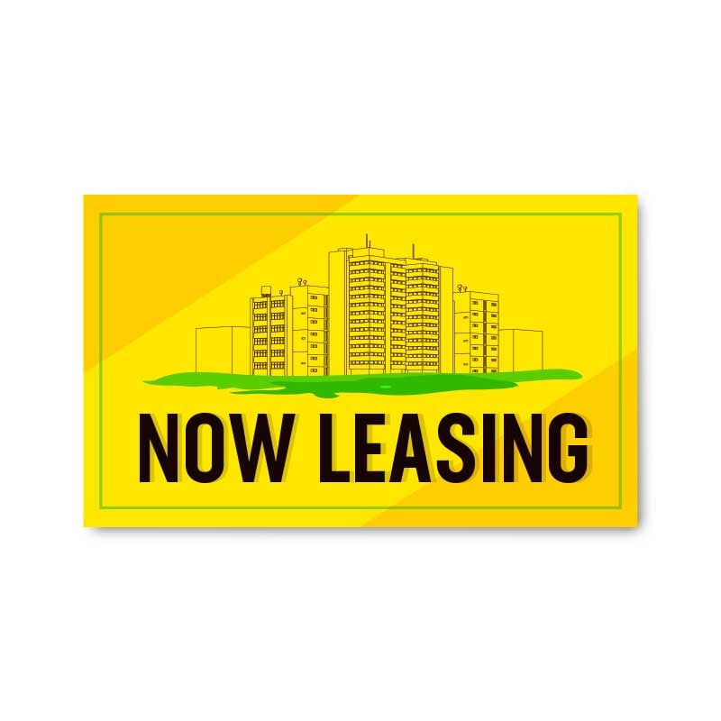 Now Leasing Canvas Banner for Real Estate Business