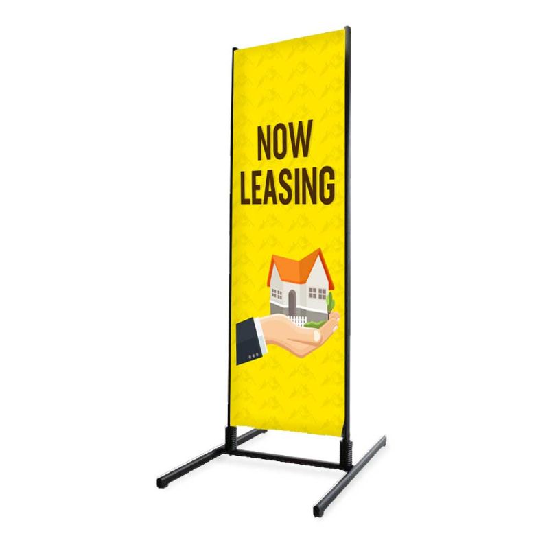 Now Leasing Outdoor Banner Stand for Real Estate