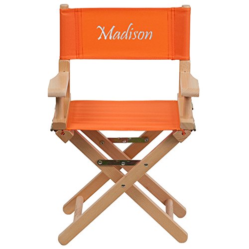 Contemporary Wood Folding Kids Directors Chair with Custom Print