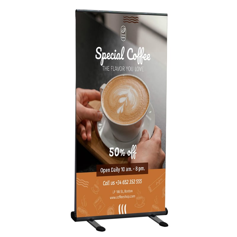 Custom Printed Lightweight Portable Retractable Banner Display Stand