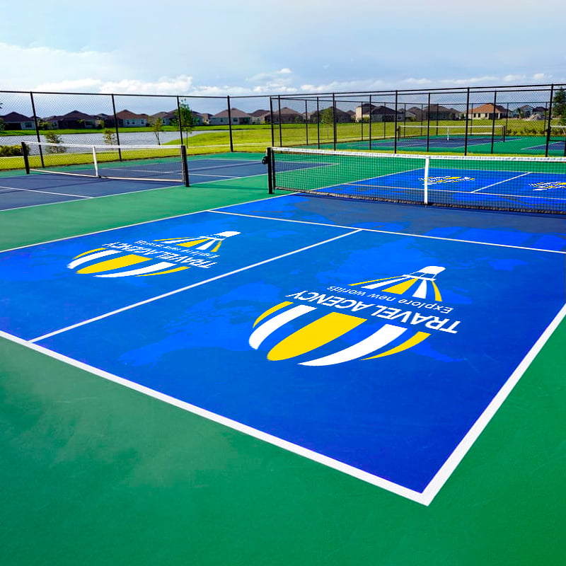 Customized pickle ball court for events