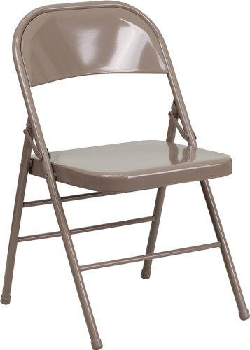 Plain Double Hinged Metal Chair Folding Chair 