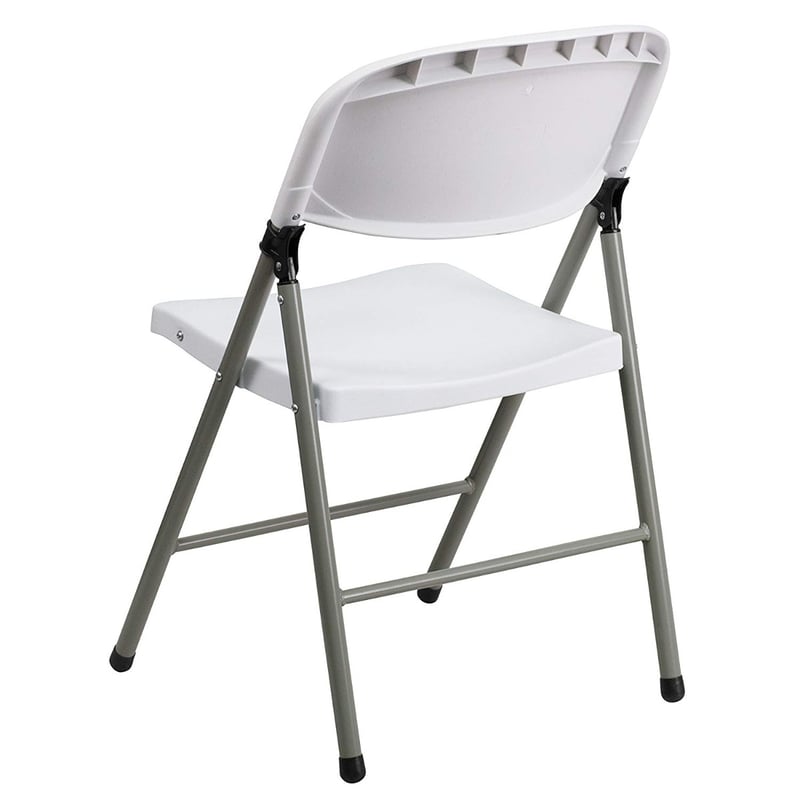 Plain Plastic Folding Chair with Metal Frame