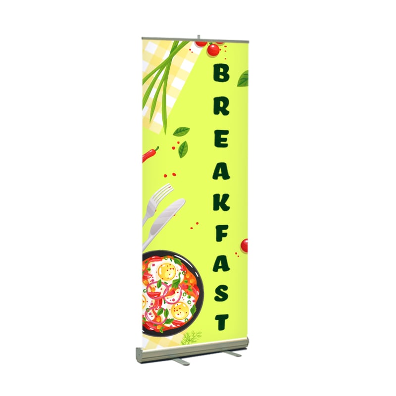 Restaurant Print Standard Retractable Banner Stand