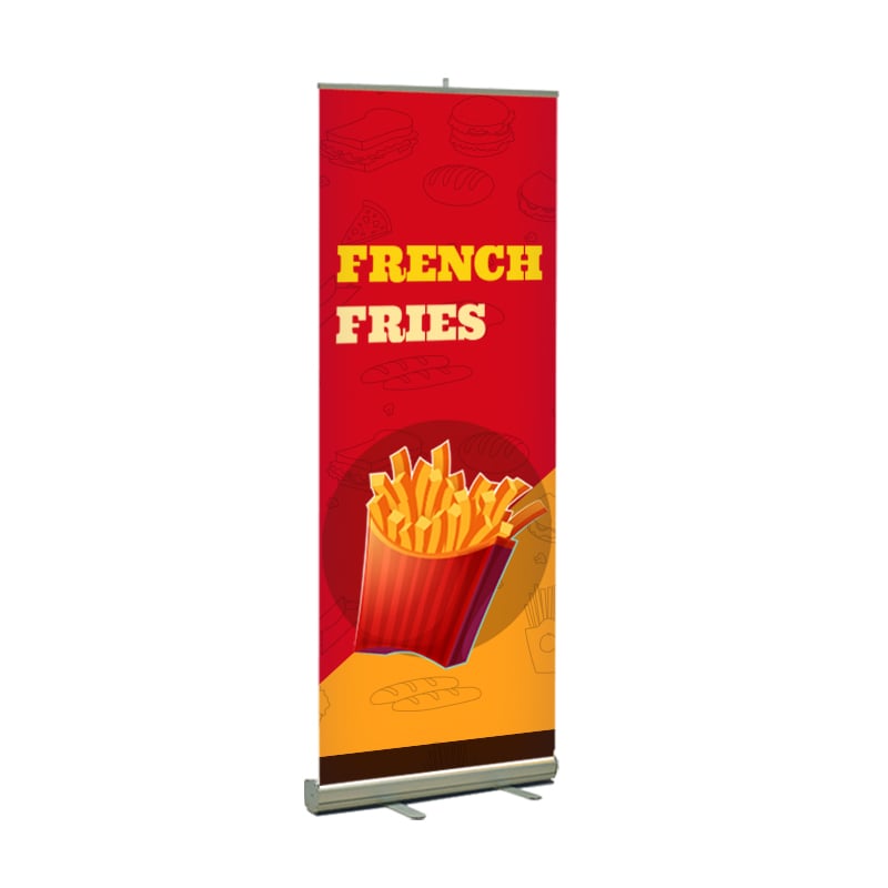 French Fries Print Premium Retractable Banner 