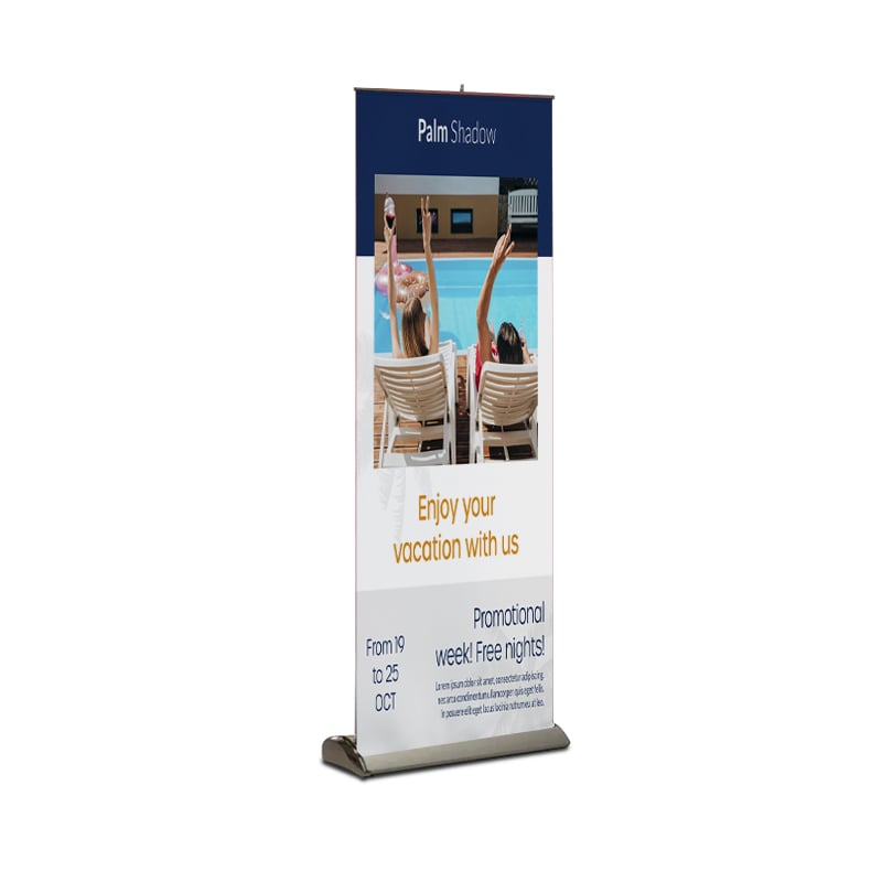 Retractable Banner custom printed for Palm Shadow from Above All Advertising