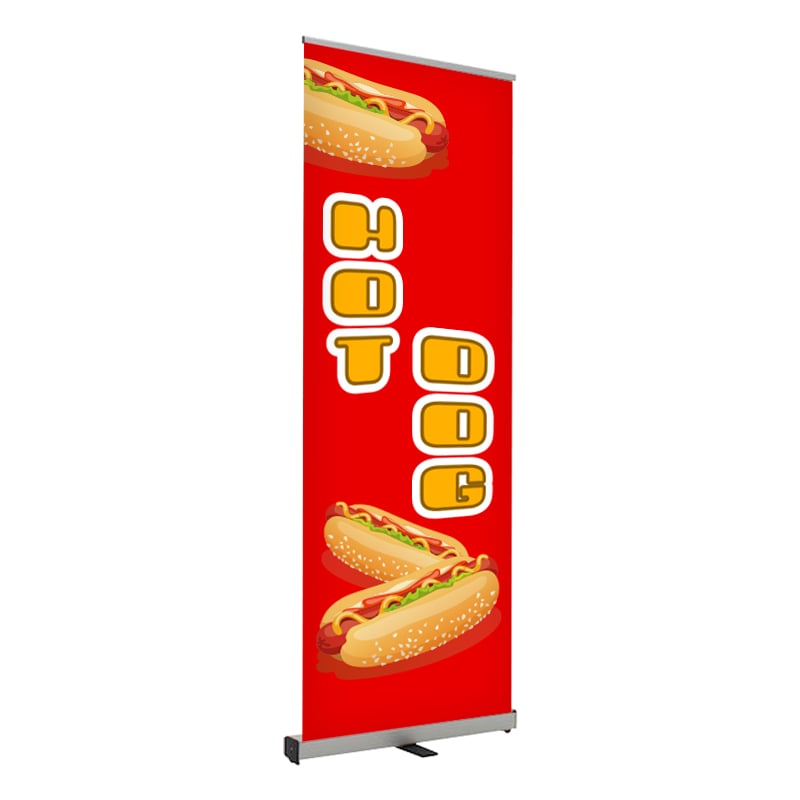 Red Hot Dog Print Retractable Banner