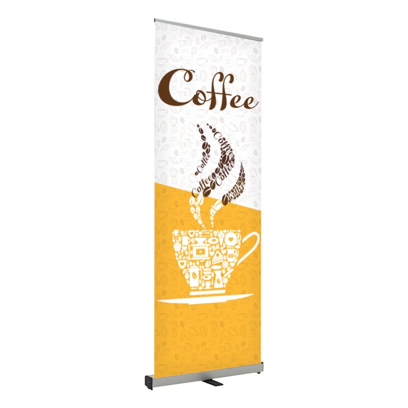 Coffee Print Retractable Banner 24 x 80