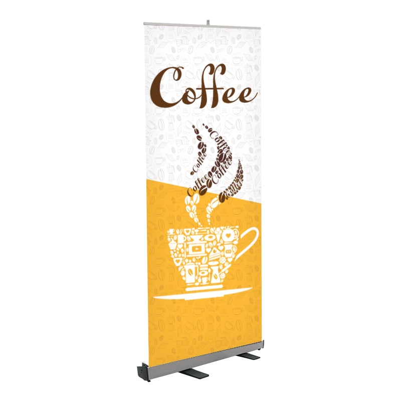 Coffee Print Retractable Banner 33 x 80