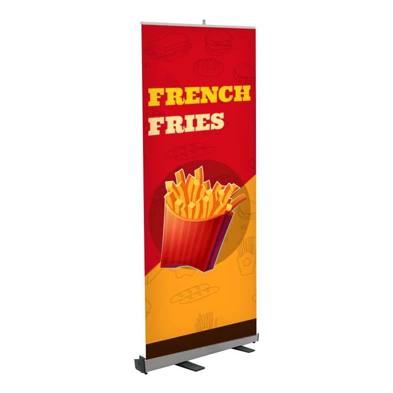 French Fries Print Retractable Banner 33 x 80