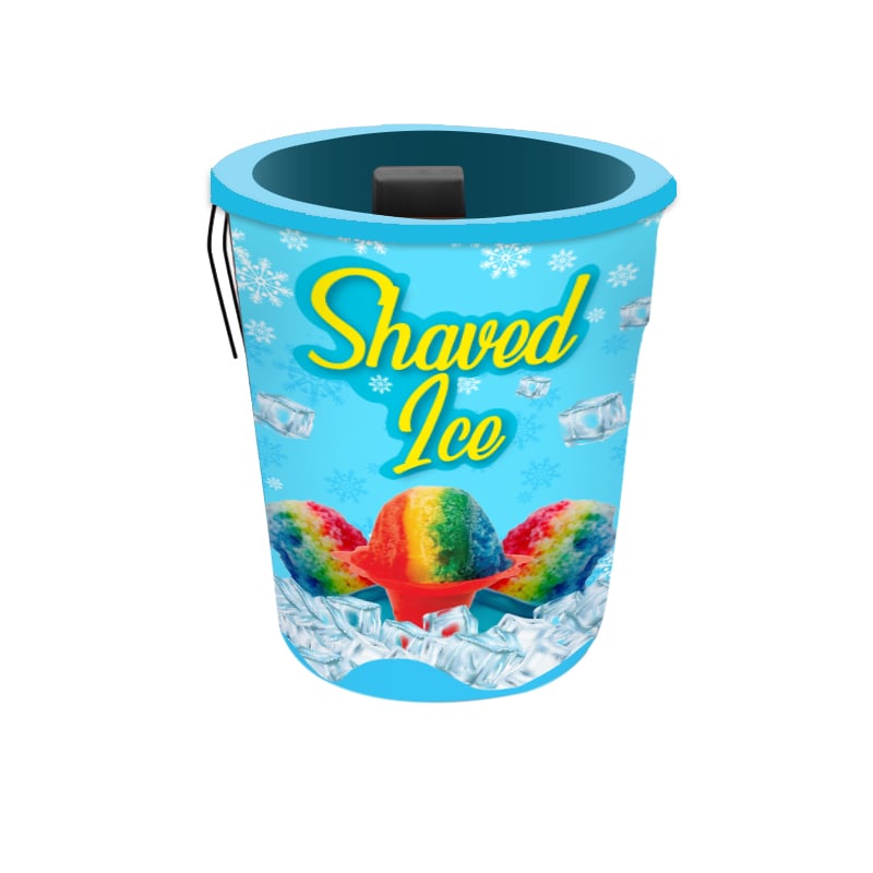 Shaved Ice Restaurant Trash Can