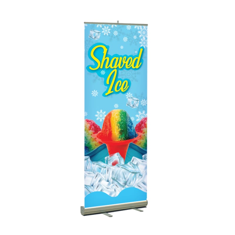 Shaved Ice Restaurant Banner Stand