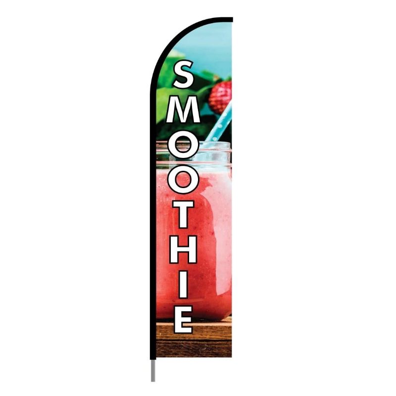 Smoothies Feather Banner Flag For Restaurant & Fast Food Corner