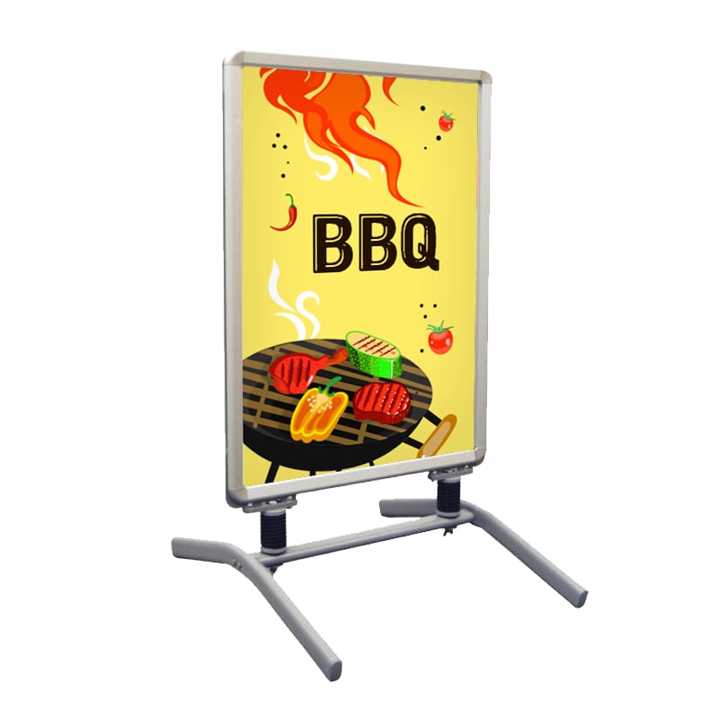 Yellow BBQ Print Springster Banner Stand