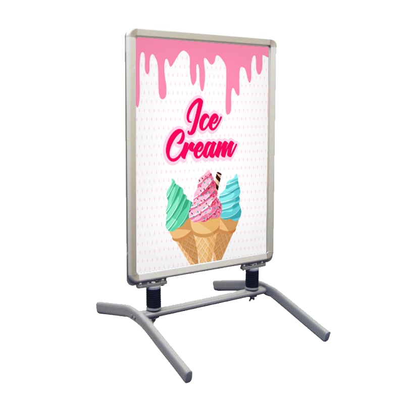 Spring Based Sidewalk Sign for Ice Cream Restaurant