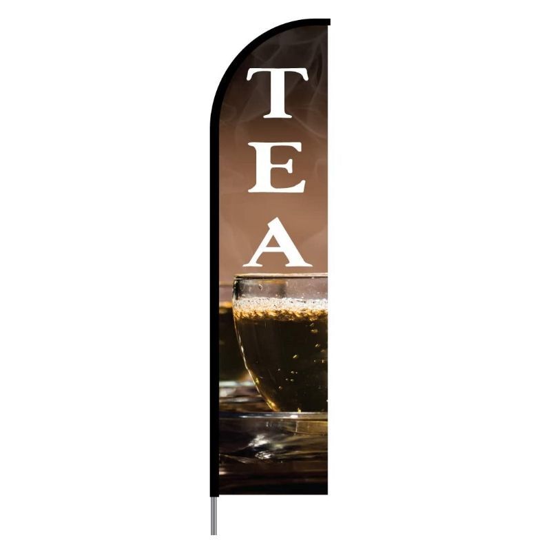Tea Print Feather Flag
