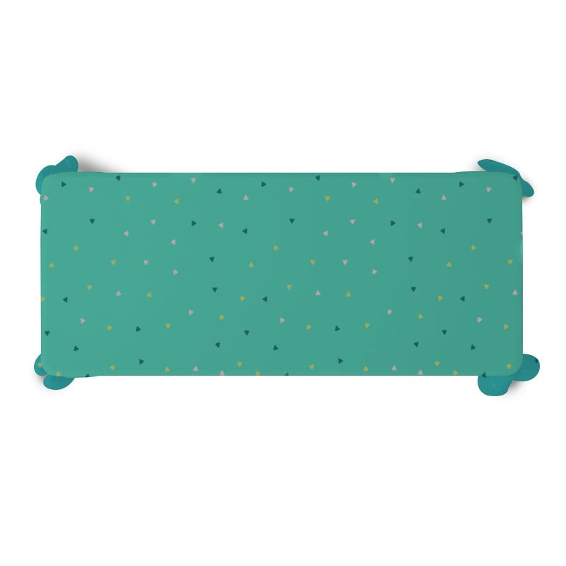 Water Resistant Tablecloth Custom Printed in Pastel Blue Top View