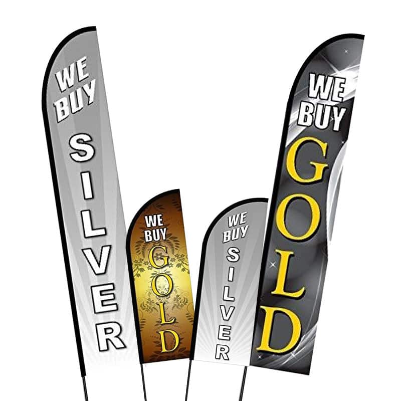 We Buy Gold and Silver Advertising Banner Flag
