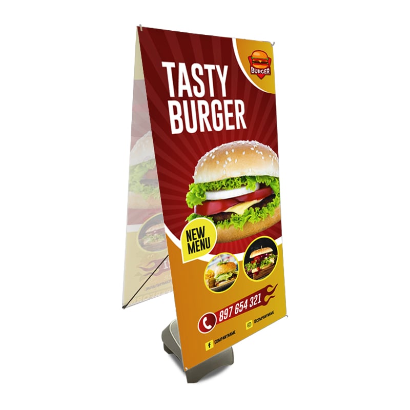 Outdoor X-Banner Stand With Double Side Print