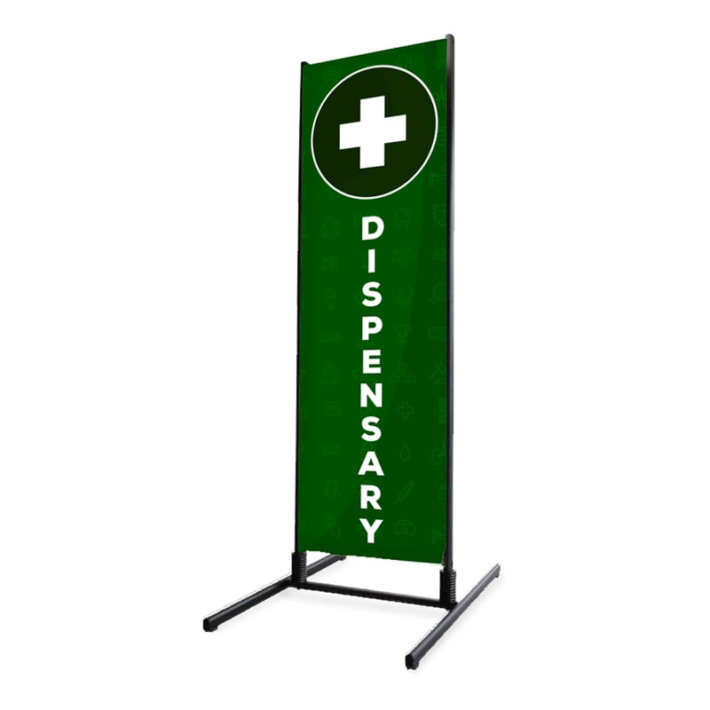 Dispensary Print Print Outdoor Banner Stand