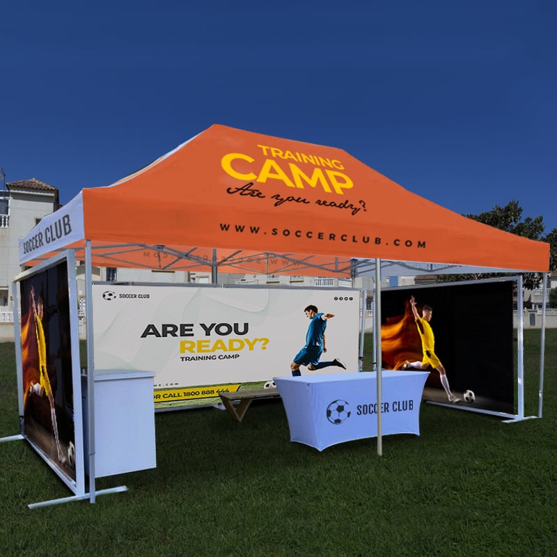 Custom Printed Pop Up Canopy Tent 10 x 20 Foot