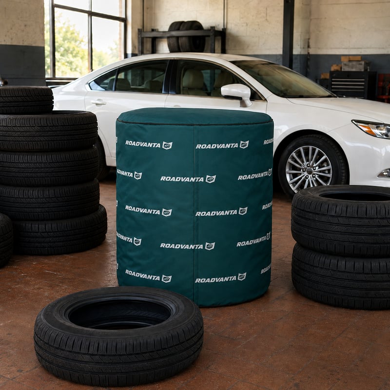 custom tire stack cover for garage