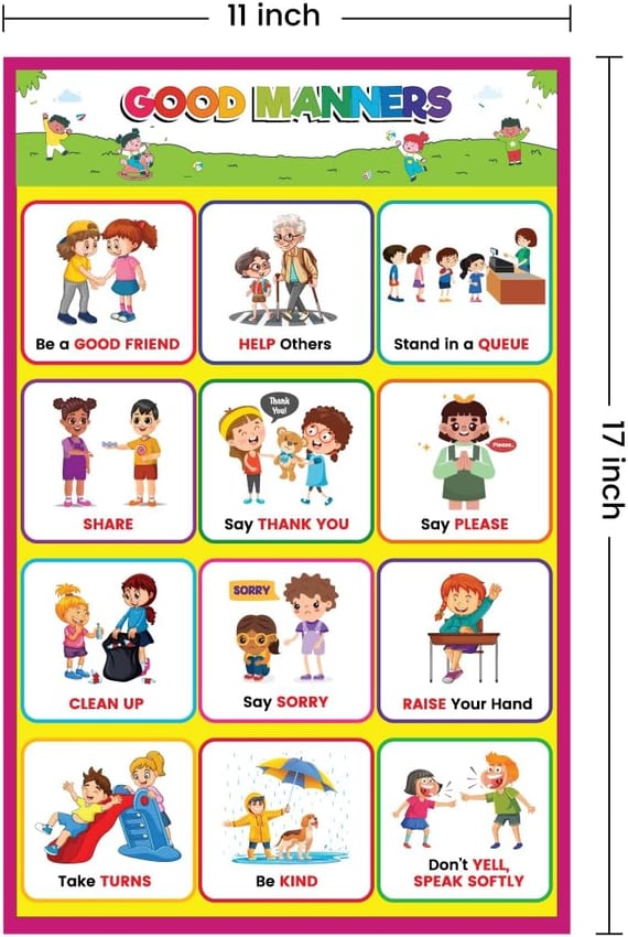 chart for good manners & classroom good manners poster
