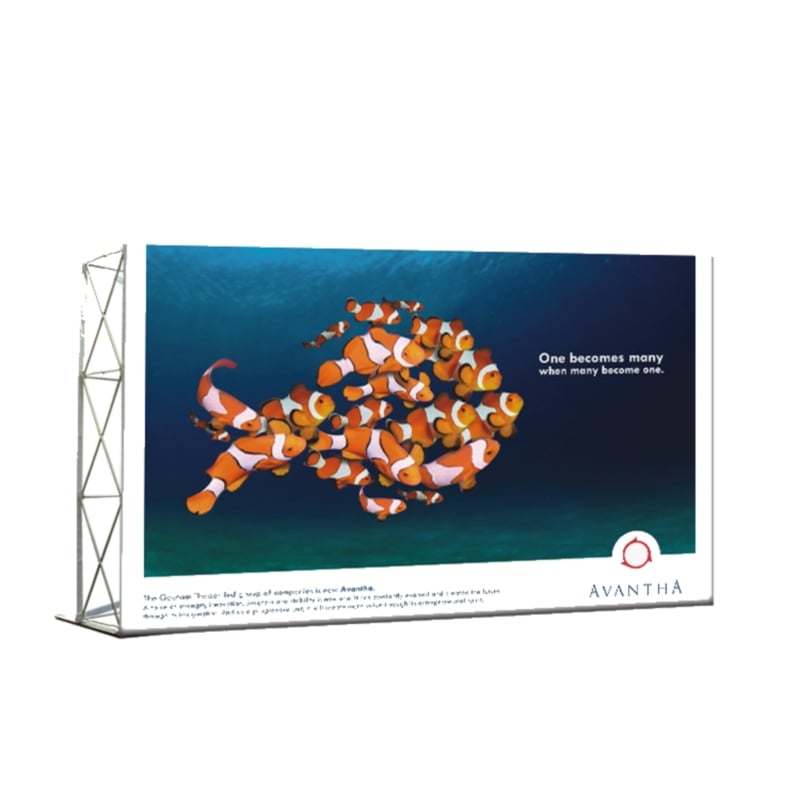 collapsible pop-up advertising  display wall